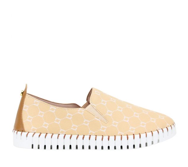 Tênis Feminino Slip On Luz Da Lua Monograma Natural