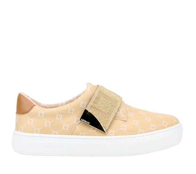 Tênis Feminino Luz Da Lua Em Velcro Monograma Natural