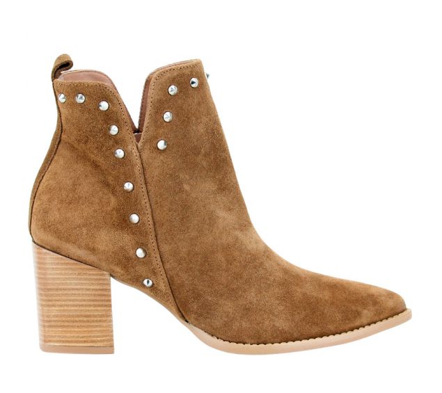 Bota Feminina Lia Line Western Camurça Whisky