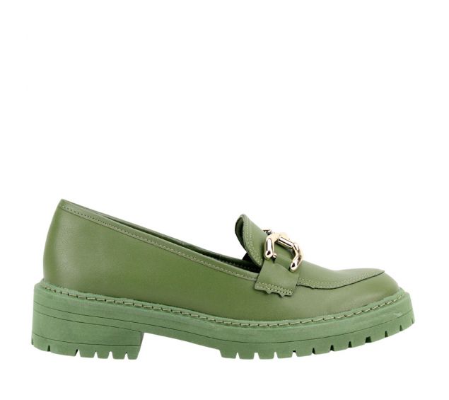 Loafer Feminino Ithie Fivela Tratorado Verde