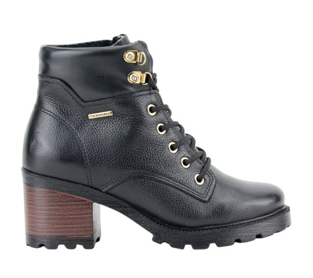 Bota Coturno Feminina Pegada Couro 281329 Preto