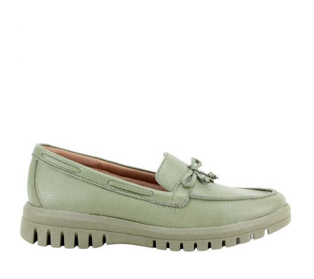 Loafer Feminino Usaflex Laço Tratorado Aj0701 Verde