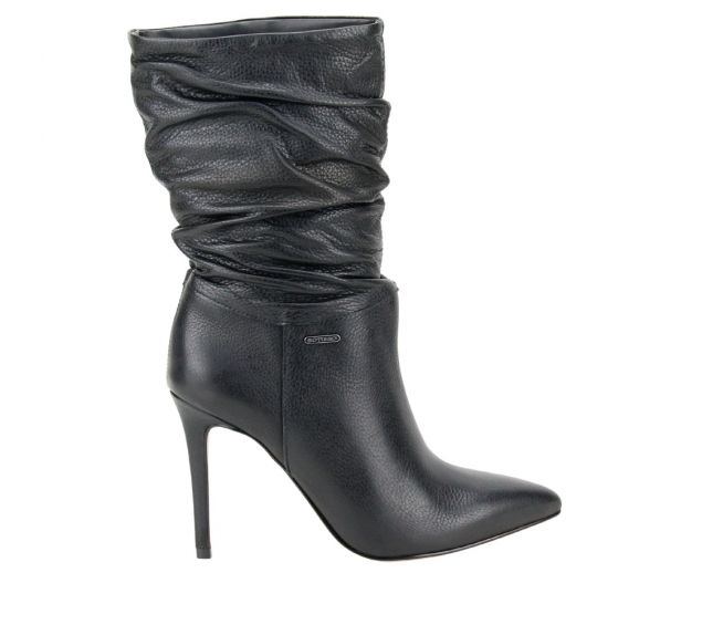 Bota Feminina Bottero Cano Médio Em Couro 347004 Preto