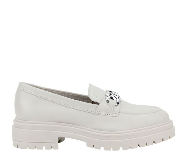 Loafer Feminino Bottero Tratorado Couro 342203 Gelo