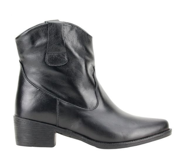 Bota Texana Feminina Ithie Em Couro M1117g Preto