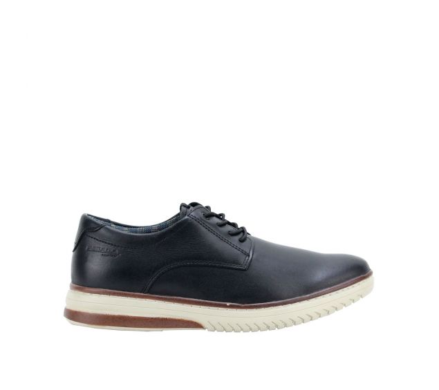 Sapato Masculino Casual Pegada Em Couro Preto 111404