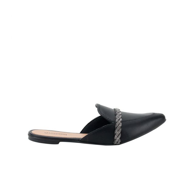 Mule Feminino Mississipi Strass Preto Mi761