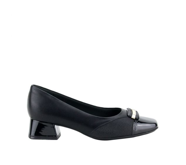 Sapato Feminino Bico Quadrado Piccadilly Preto 160078