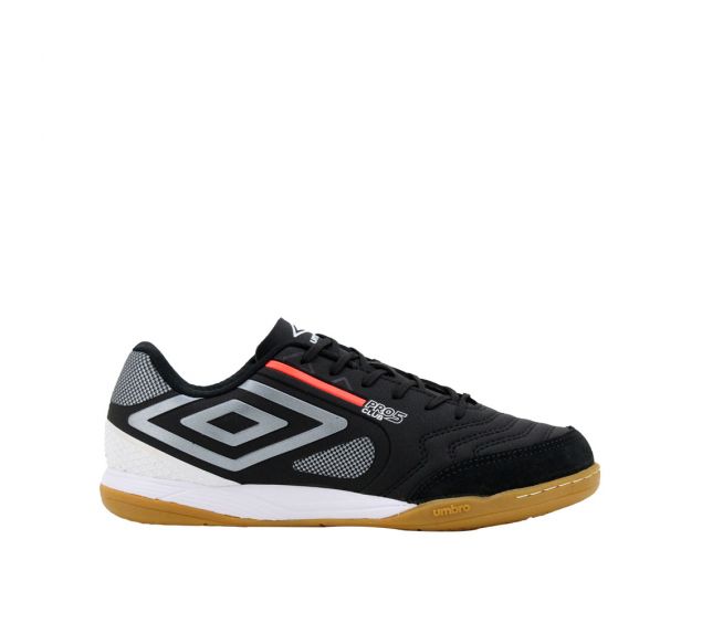 Chuteira Futsal Umbro Pro 5 Bump Club Preto/Prata/Coral U01fb042