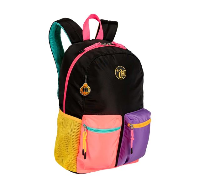 Mochila Escolar Capricho Preto Colorido 76218