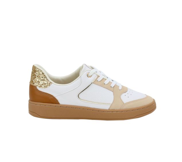 Tênis Feminino Piccadilly Glitter Branco Neve/ Nude 985020