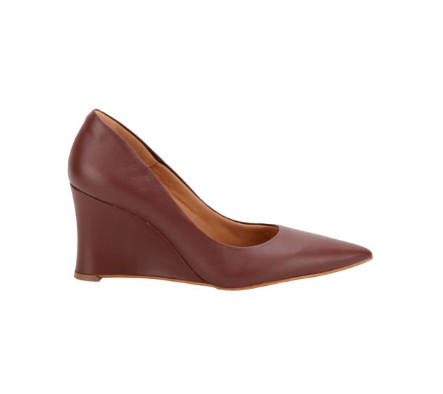 Sapato Feminino Scarpin Anabela Lia Line Marrom 240972112