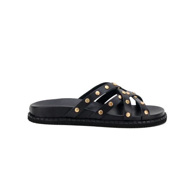 Papete Feminina Lia Line Couro Preto 239972070