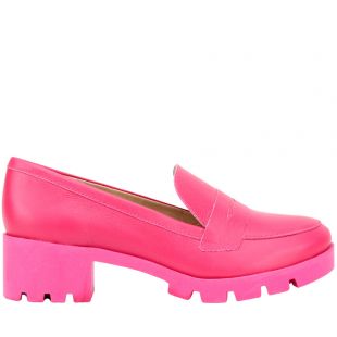Sapato Feminino Ithie Oxford Tratorado Em Couro Cherry Pink