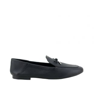 Sapato Feminino Loafer Em Couro Lia Line Preto 230571621