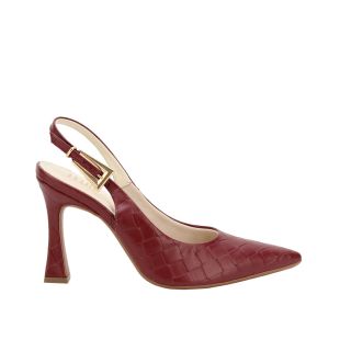 Sapato Feminino Slingback Ithie Tresse Vinho T9419-229