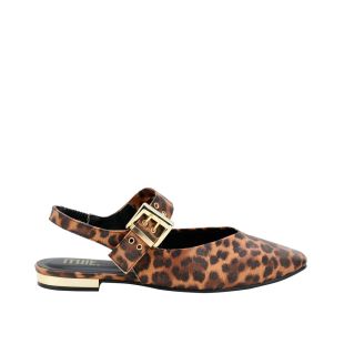 Sapato Feminino Slingback Baixo Ithie Onça Savana T1128-333